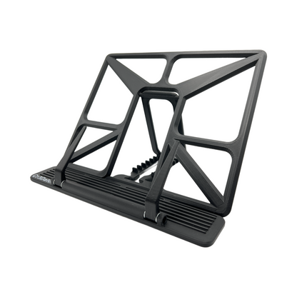 Buchständer in Schwarz auf weißem Hintergrund