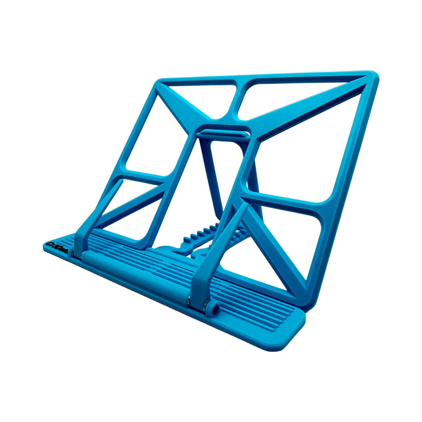 Buchständer in Sky Blue auf weißem Hintergrund