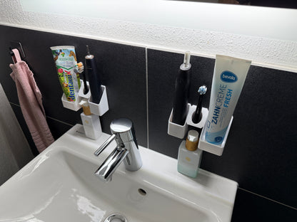 BrushDock Duo Set – Flexibles Wandhalter-Set für Paare (ohne Bohren)