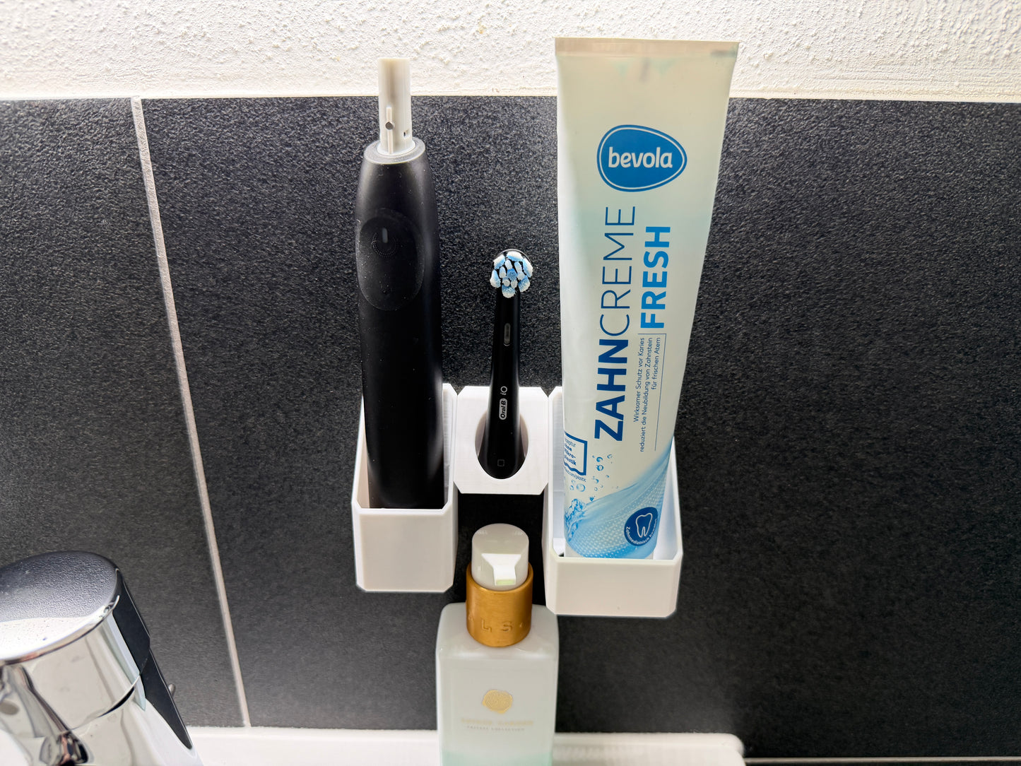 BrushDock Duo Set – Flexibles Wandhalter-Set für Paare (ohne Bohren)