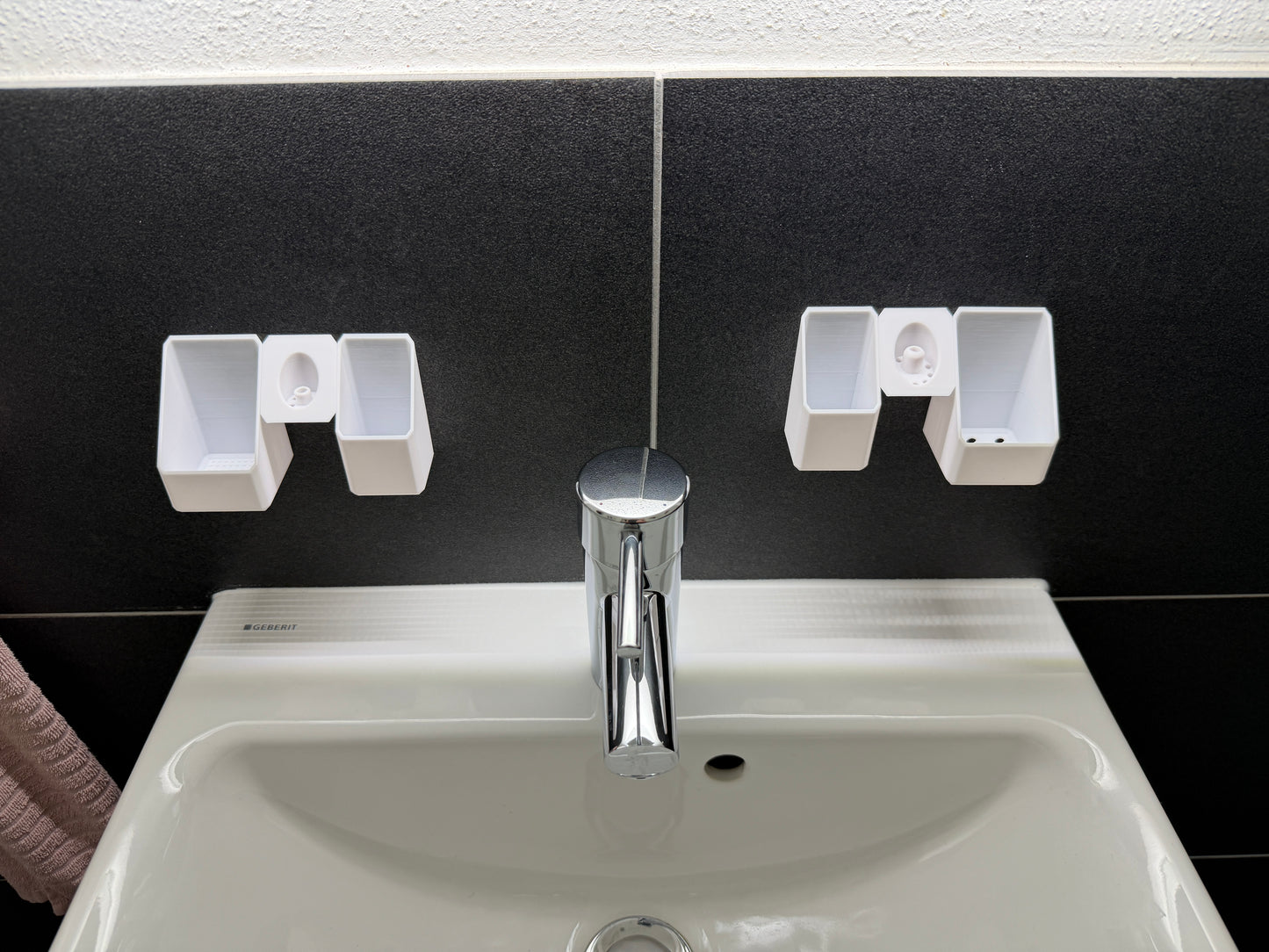 BrushDock Duo Set – Flexibles Wandhalter-Set für Paare (ohne Bohren)